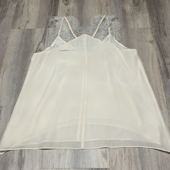 Mason Silk Lace Cream Flowing Tank Top Size 0 - Picture 8 of 8